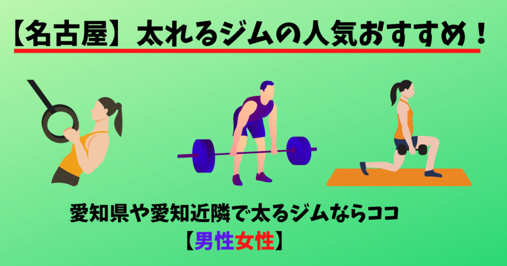 名古屋の太れるジム（太るジム）の人気おすすめを紹介している画像