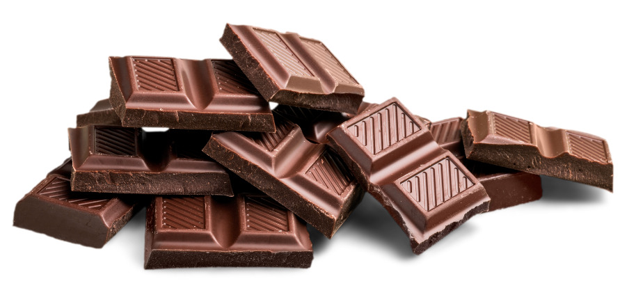 砕けているチョコレート