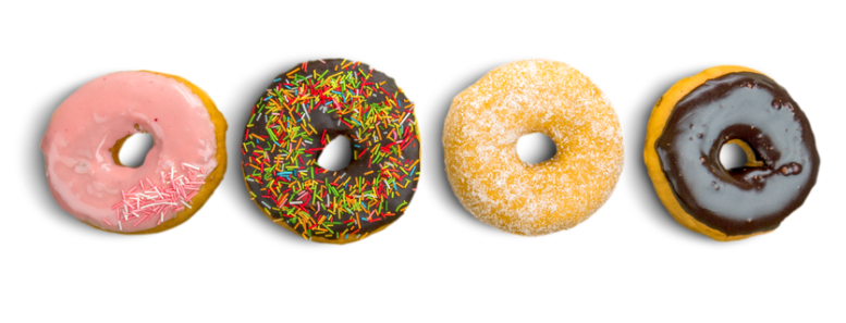 4種類のドーナツ