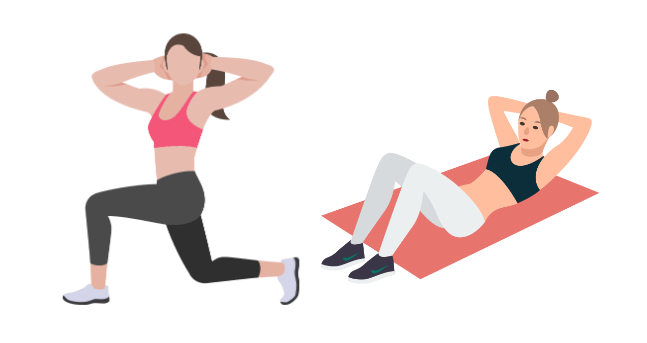 筋トレしている女性